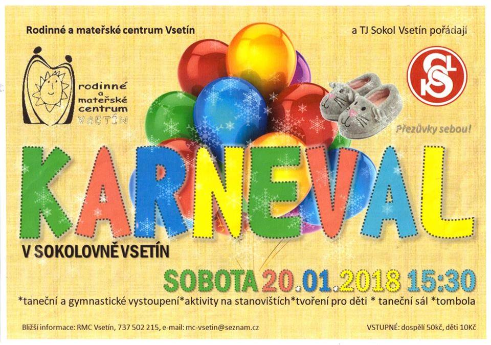 Dětský karneval 20.1.2018